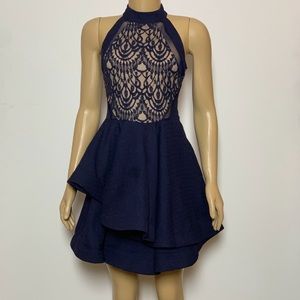 Navy blue lined dress